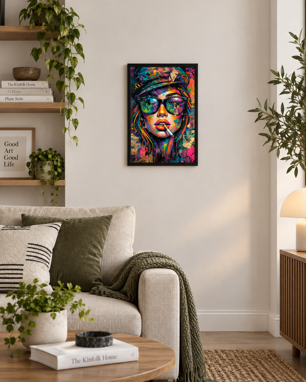 Graffiti Lady Portrait Image Print A4 A3 Print Framed Or Unframed A3/A4 Print Framed or Unframed (Copy)