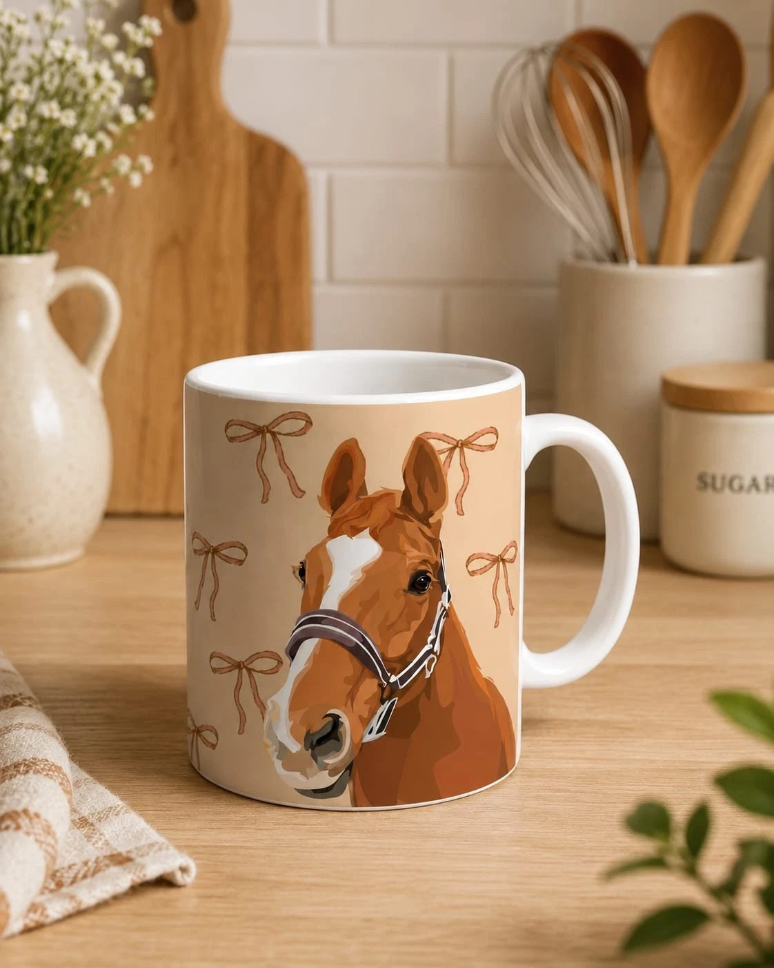 Horse and Ribbon Coffee Mug Tea Mug Cup 11oz