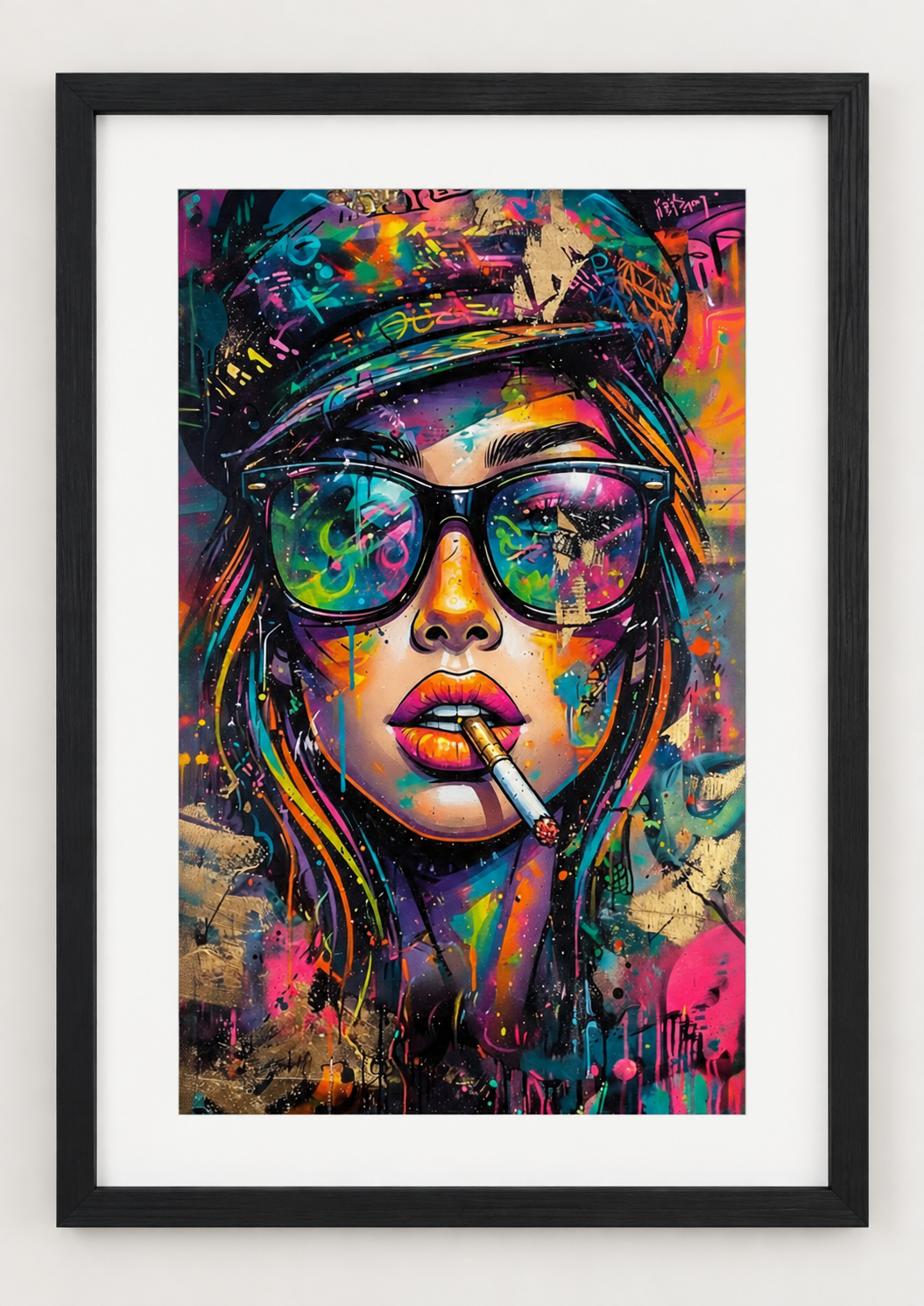 Graffiti Lady Portrait Image Print A4 A3 Print Framed Or Unframed A3/A4 Print Framed or Unframed (Copy)