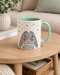 Rabbit And Love Hearts Coffee Mug Tea Mug 11oz