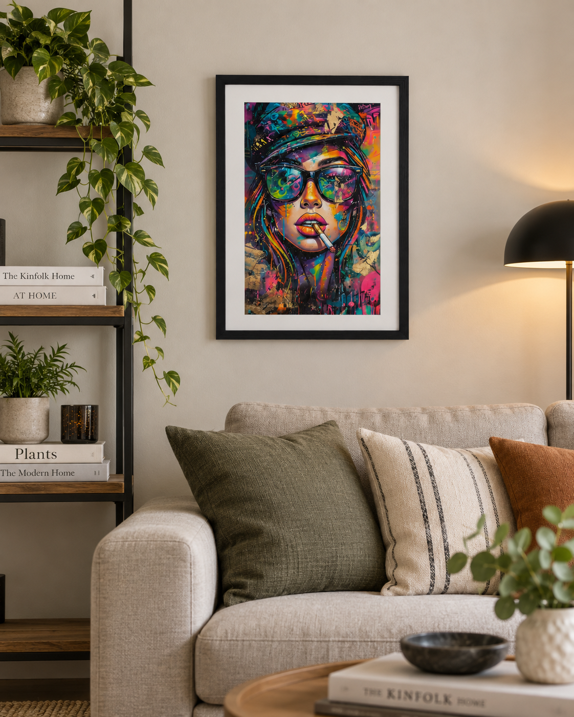 Graffiti Lady Portrait Image Print A4 A3 Print Framed Or Unframed A3/A4 Print Framed or Unframed (Copy)