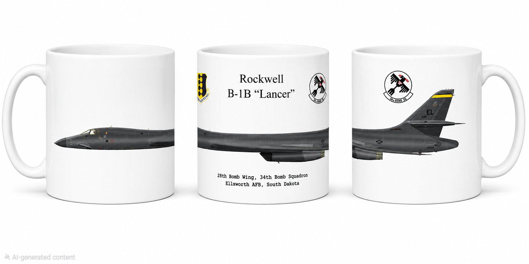 USAF B1 Bomber Lancer Coffee Mug Tea Mug 11oz Cup