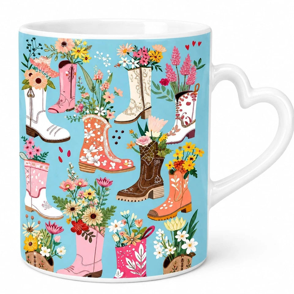 Plants in Boots Coffee Mug Tea Cup 11oz Cup