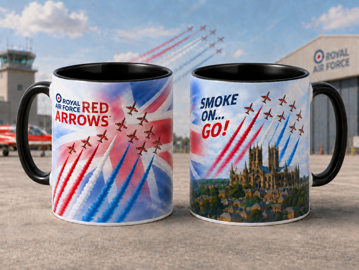 RAF Red Arrows Inspired Coffee Mug Tea Mug Novelty Cup 11oz