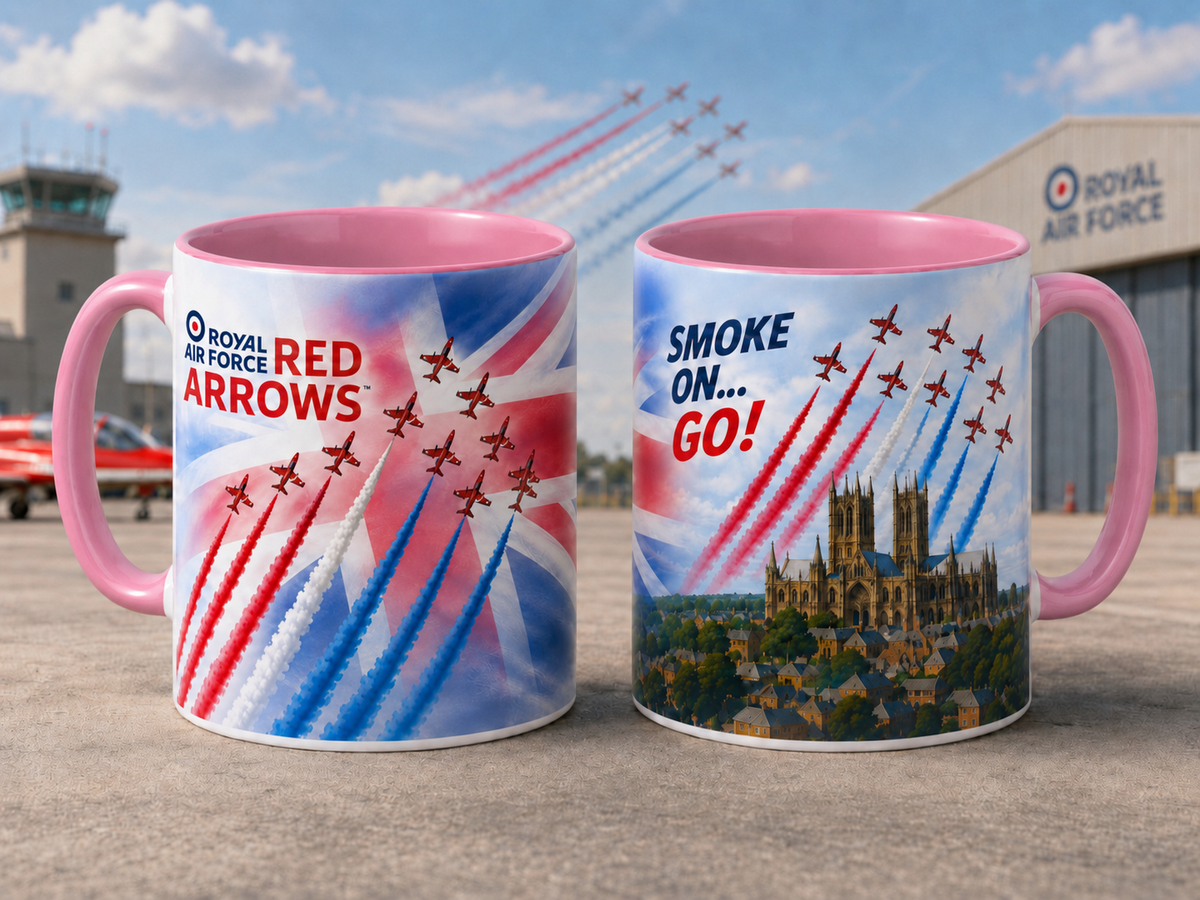 RAF Red Arrows Inspired Coffee Mug Tea Mug Novelty Cup 11oz
