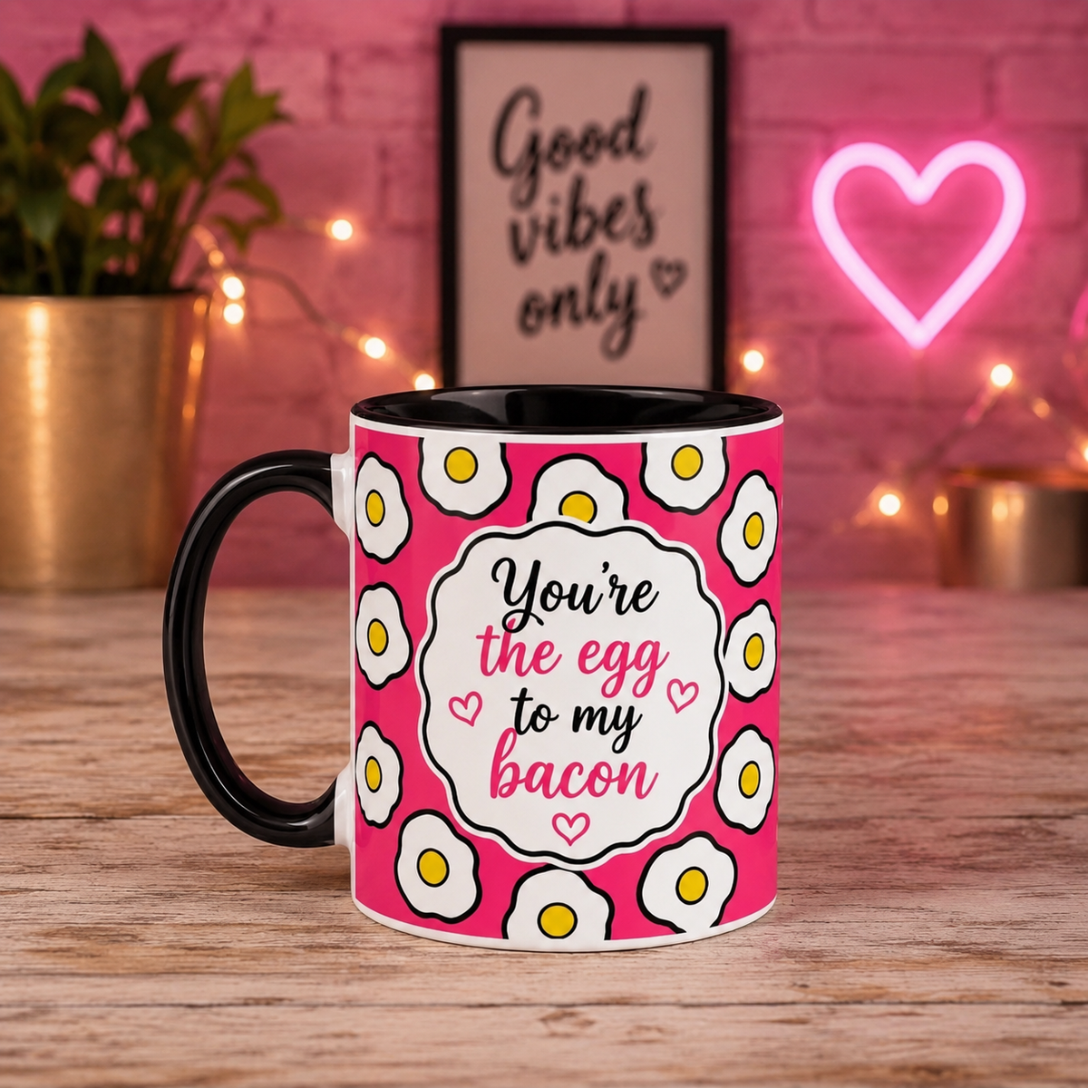 You Are The Egg / Bacon To My Bacon / Egg Coffee Tea Mugs 11oz ( 2 Mugs )