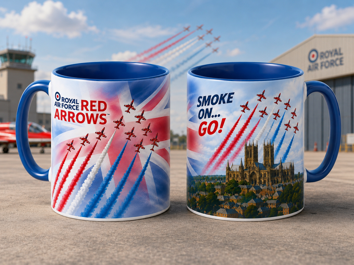 RAF Red Arrows Inspired Coffee Mug Tea Mug Novelty Cup 11oz