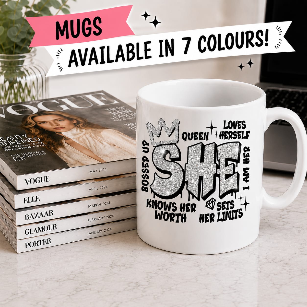 She Coffee Mug 11oz Variuos Colours