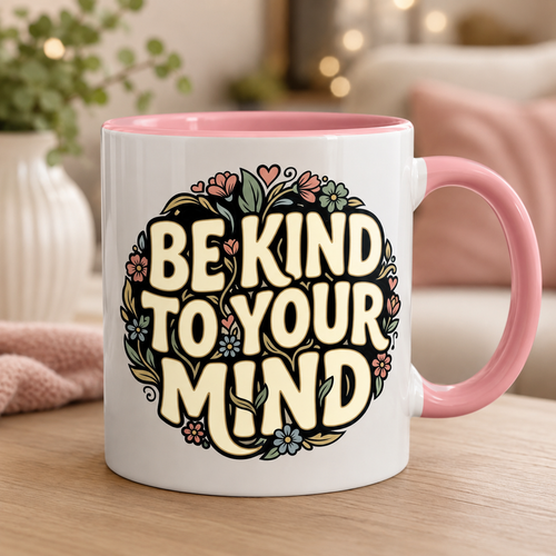 Be Kind To Your Mind Coffee Mug Tea Mug Novelty Cup