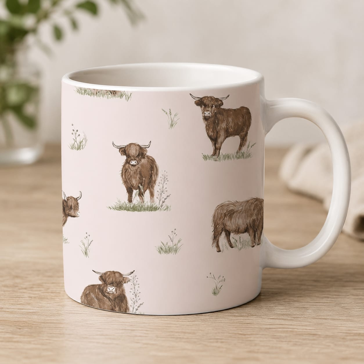 Highland Cows Coffee Mug Tea Mug Novelty 11oz Cup