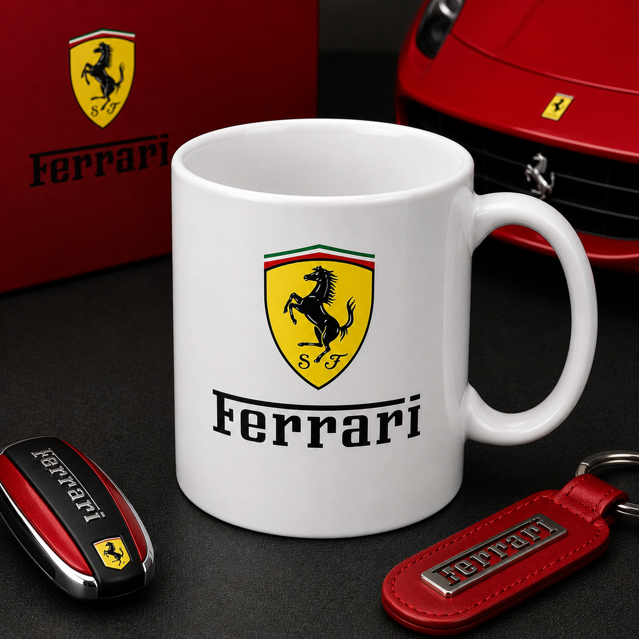 Ferrari Logo Inspired Coffee Mug Tea Mug Novelty 11oz Cup