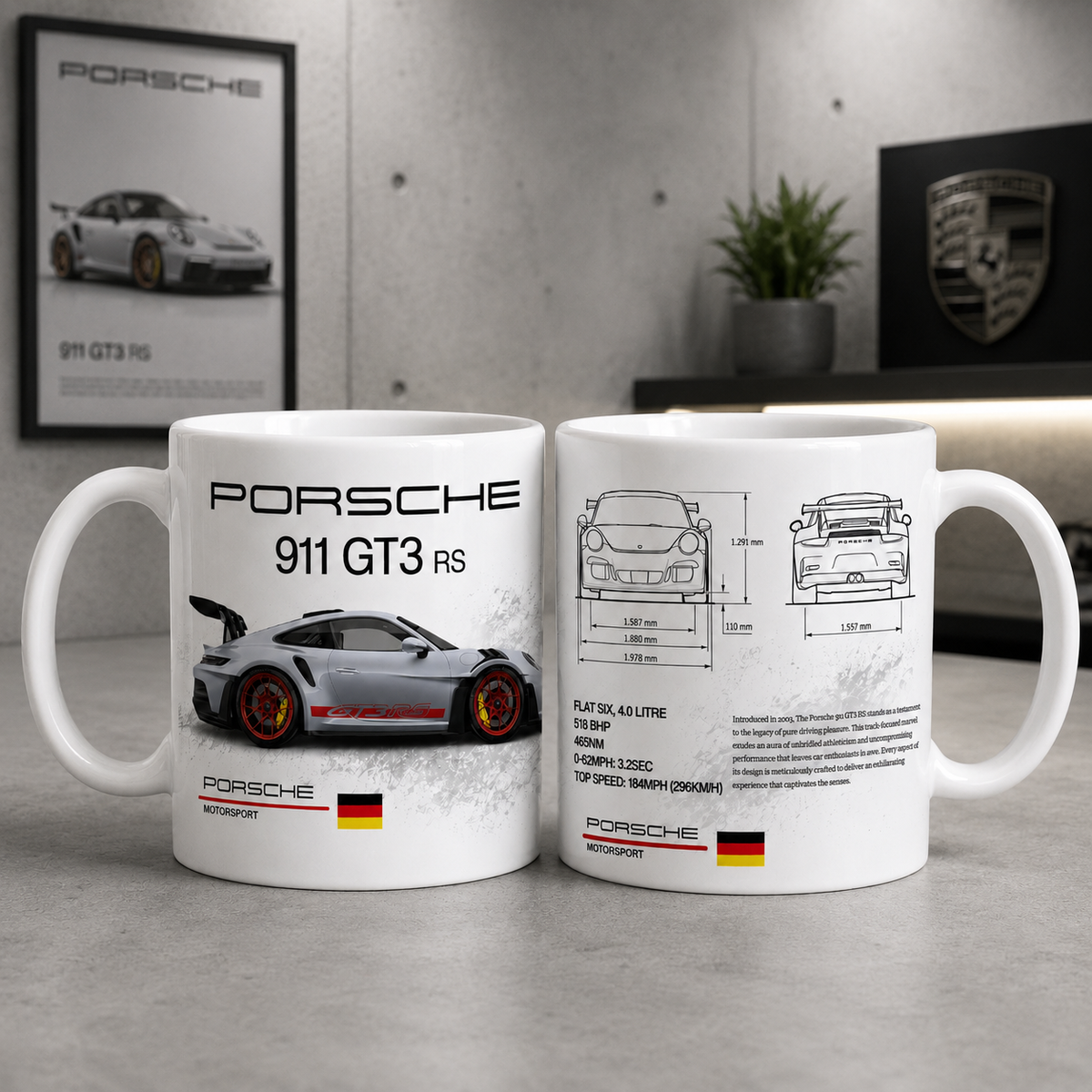 Porsche 911 GT3 RS Coffee Mug Tea Mug 11oz