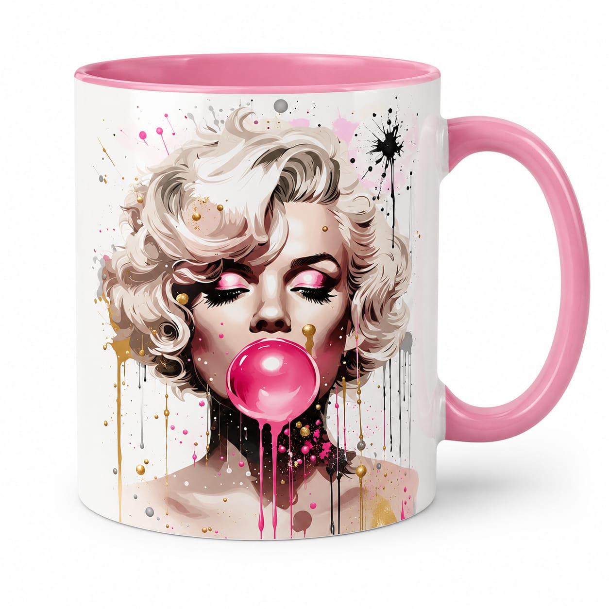Marilyn Monroe Pink Bubblegum Pop Art Coffee Mug