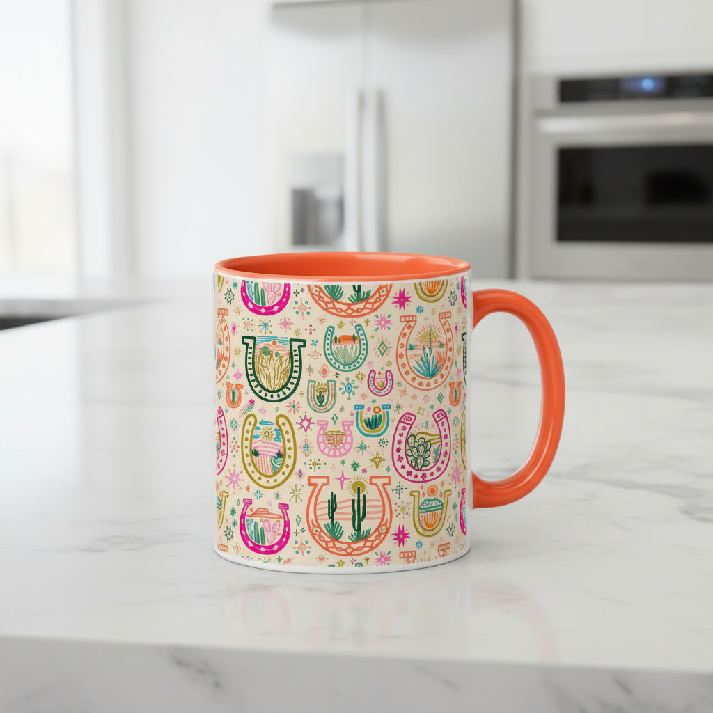 Mexican Lucky Horsehoes Coffee Mug Tea Mug Novelty 11oz Cup