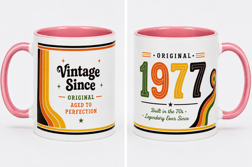 1977 Birthday Gift Mug Present for Men Women Party Birthday Year Mug Coffee Cup