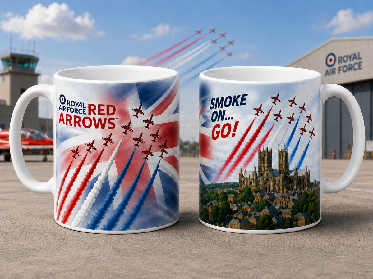 RAF Red Arrows Inspired Coffee Mug Tea Mug Novelty Cup 11oz