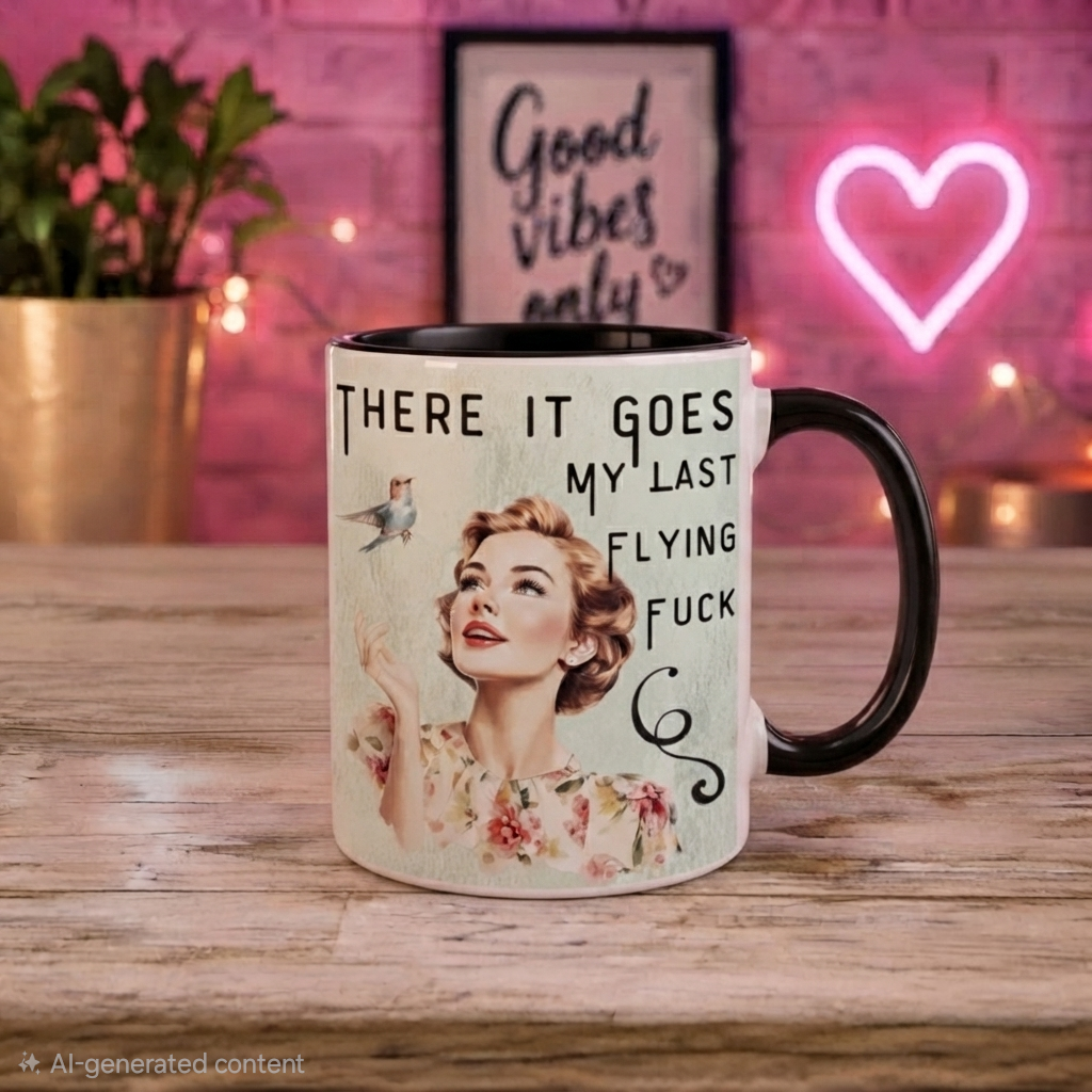 There It Goes My Last Flying F**k Coffee Mug Tea Mug Novelty Cup