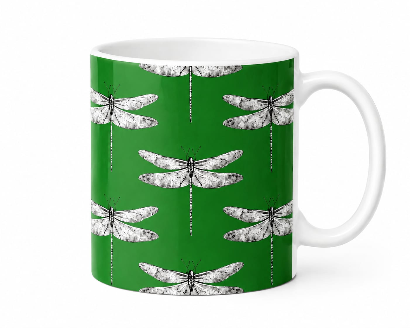 Set Of 4 Dragonfly Coffee Mug Tea Mug Kitchen Mugs 11oz Cups