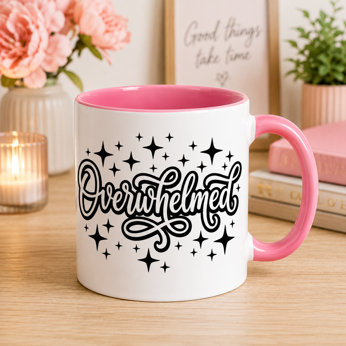 Overwhelmed Coffee Mug Tea Mug Novelty 11oz Cup