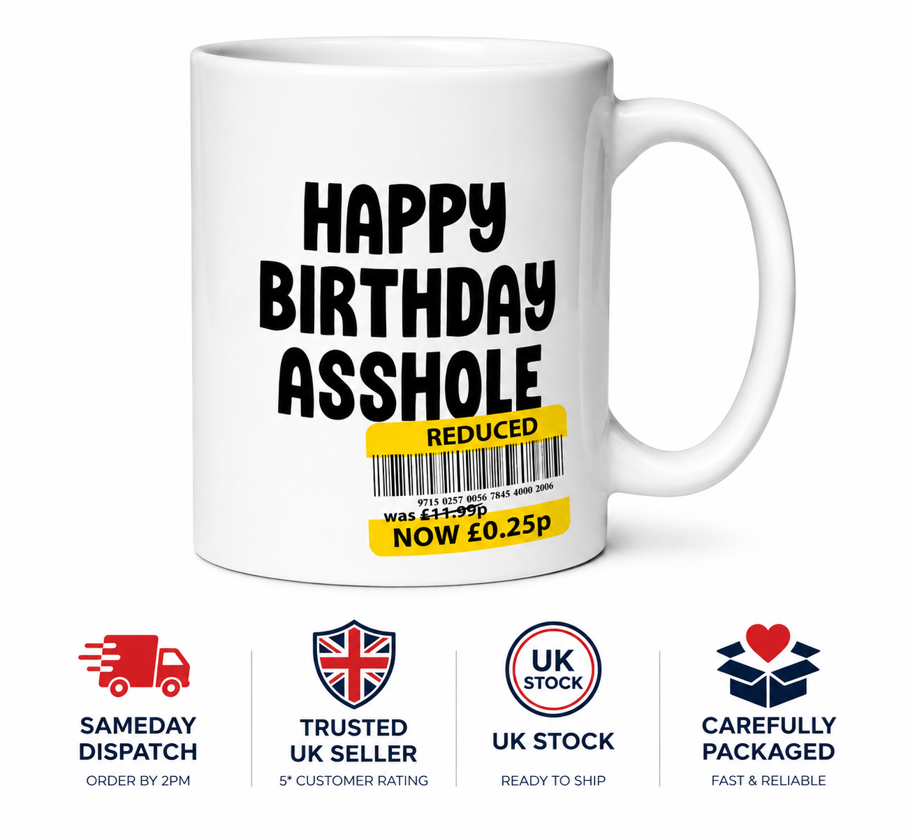 Happy Birthday Asshole Coffee Mug 11oz