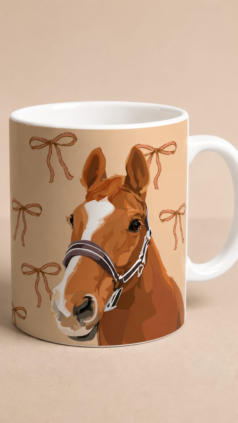 Horse And Ribbon Coffee Mug Tea Mug Novelty 11oz Cup
