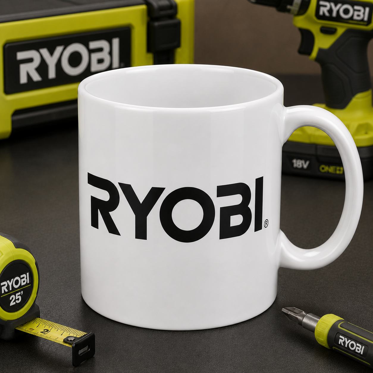 Ryobi Logo Tools Inspired Coffee Mug Tea Mug Novelty 11oz Cup