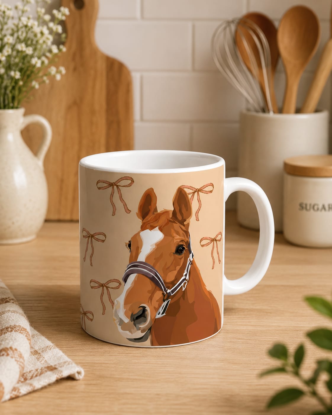 Horse And Ribbon Coffee Mug Tea Mug Novelty 11oz Cup