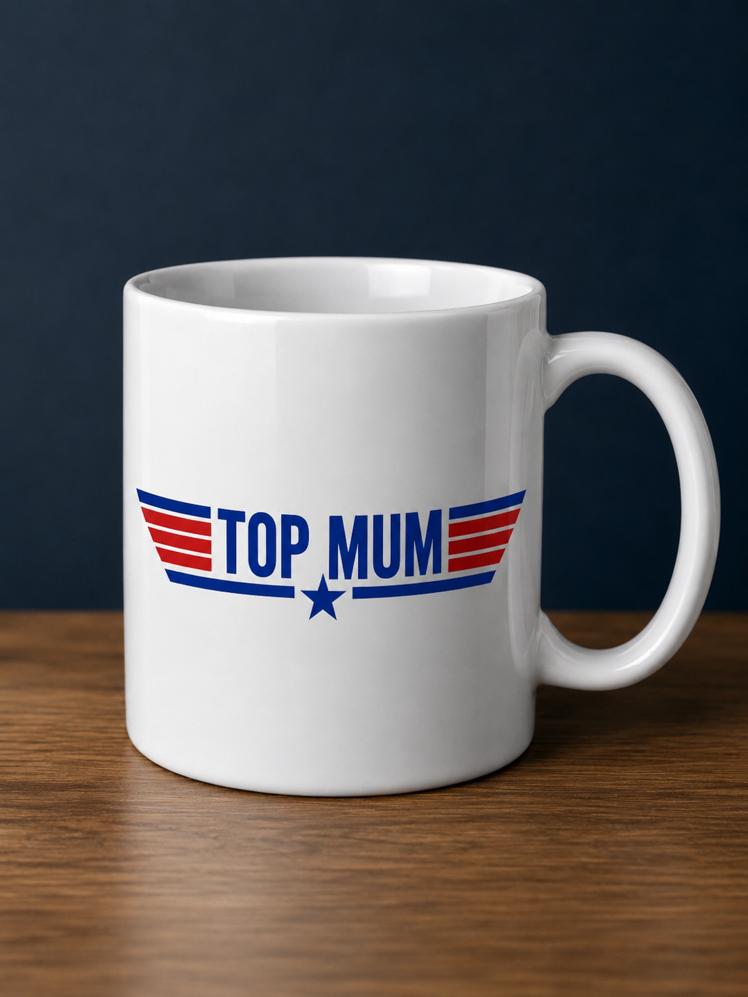 Top Mum T-Shirt and Mug Set Top Gun 80's Themed Gift Set
