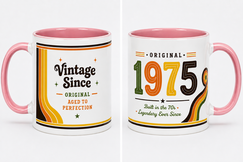 1975 Birthday Gift Mug Present for Men Women Party Birthday Year Mug Coffee Cup