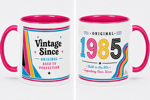 1985 Birthday Gift Mug Present for Men Women Party Birthday Year Mug Coffee Cup
