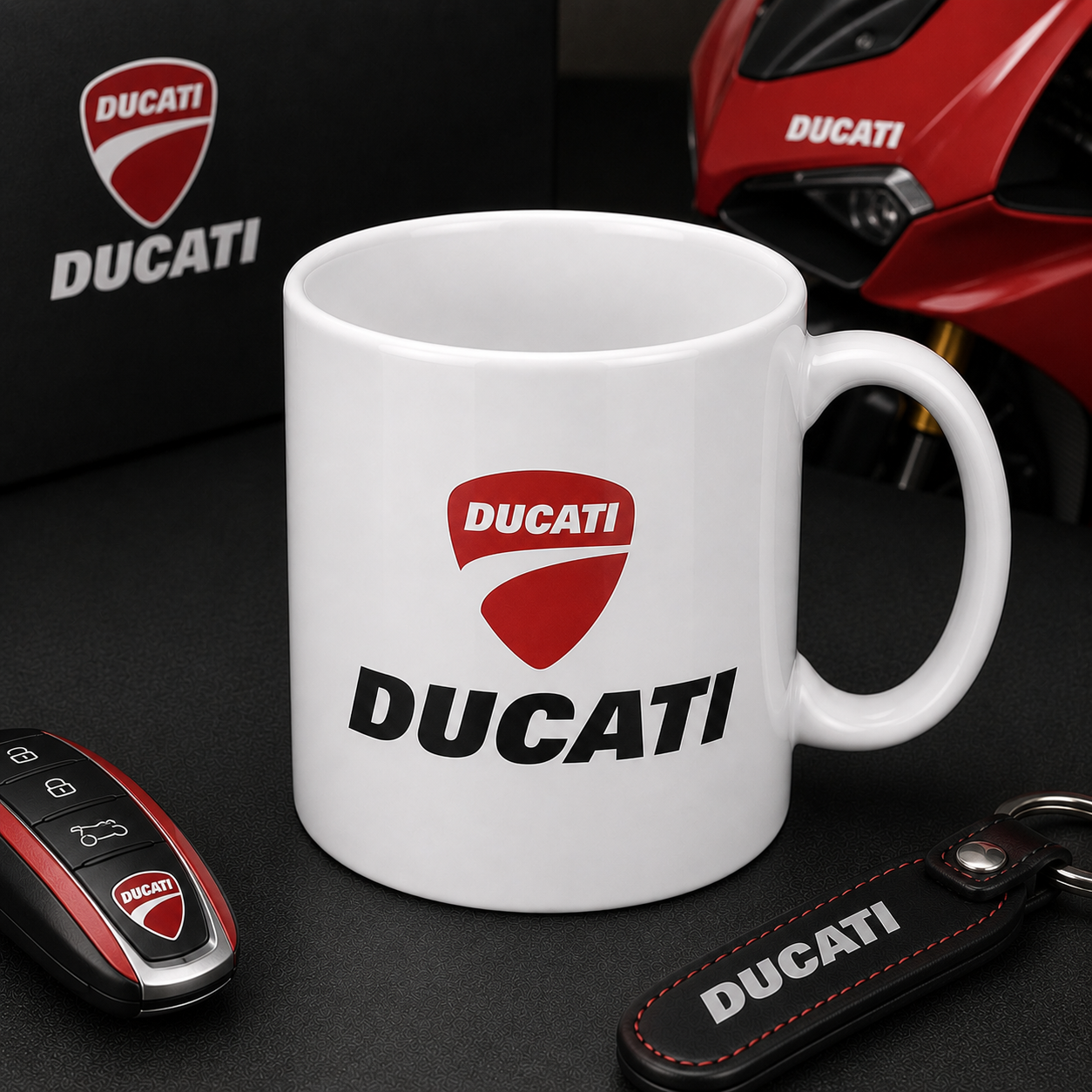 Ducati Inspired Logo Coffee Mug Tea Mug Novelty 11oz Cup
